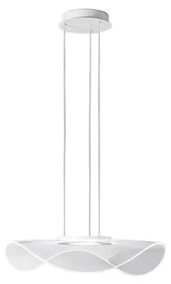 Produktbild von LED-Pendelleuchte 45 W aus transparentem Acryl, Ø70 cm, 2290 lm, 3000 K, höhenverstellbar bis 150 cm, modernes Design - Perenz