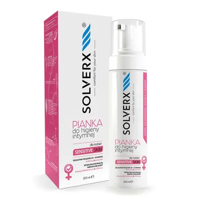 Immagine prodotto di SOLVERX Schiuma per l'igiene intima della pelle sensibile per donna 200ml