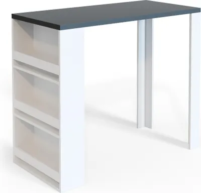 Produktbild von Vicco Barový stůl , 117 x 57 cm se 3 přihrádkami, Bílá/Antracit