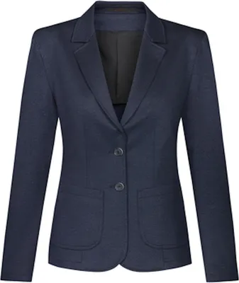 Produktbild von Greiff CASUAL Damen Jersey-Blazer Regular-Fit Blau meliert 40