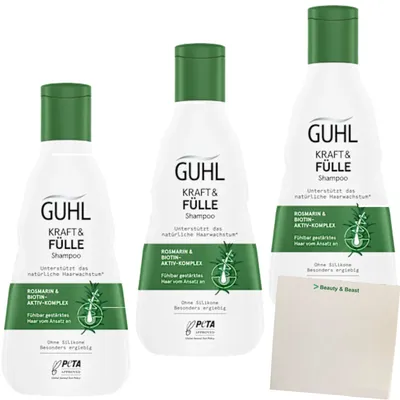 Produktbild von Guhl Kraft & Fülle Shampoo 3er Pack (3x250ml Flasche)