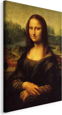 Produktbild von Bilder Mona Lisa 80x120 cm Vlies Leinwandbild 1 tlg Kunstdruck modern Wandbilder XXL Wanddekoration Design Wand BildAbstrakt Kunst l-G-10000-b-a