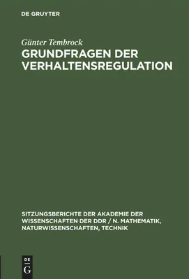 Produktbild von Grundfragen der Verhaltensregulation