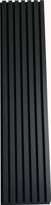 Produktbild von MEBANO. 4er-Set Akustikpaneele Holz 30x132 cm Schwarz Matt 3D Wandpaneele aus Holzfunier und Filz Wandverkleidung Innen Paneele Wand