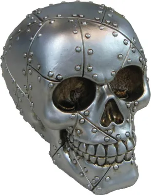 Produktbild von Totenkopf in silberner Metalloptik