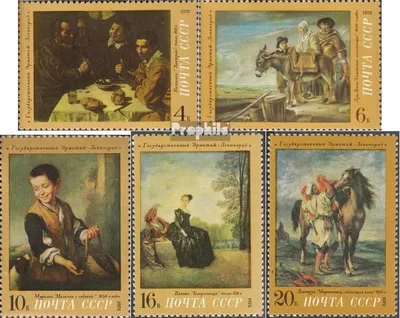 Produktbild von Briefmarken Sowjetunion 1972 Mi 4036-4040 (kompl.Ausg.) gestempelt Gemälde