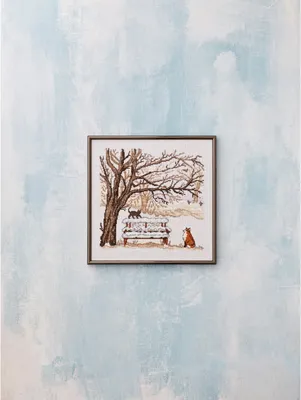 Produktbild von Permin Kreuzstich Stickpackung "Winterfuchs", Zählmuster, 30x30cm, 92-2131