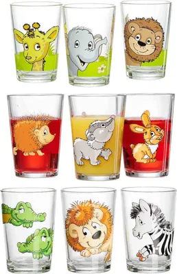 Produktbild von Ritzenhoff & Breker Kinderbecher mit Motiv 9er Set Dschungel/Wald/Zoo
