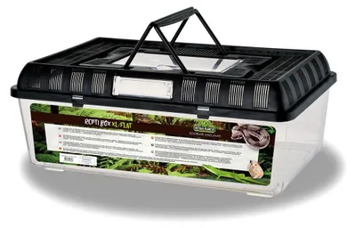 Kunststoff-Reptilienbox XL, Terrarium mit Frontklappe