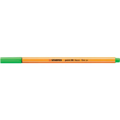 Produktbild von Fineliner - STABILO point 88 - Einzelstift - Neonfarbe, leuchtfarbengrün