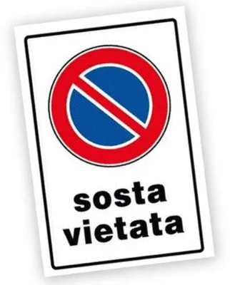 Immagine prodotto di Targa Segnaletica in Pvc Divieto di Sosta Vietata 30X20 Cm