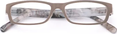 Produktbild von B&S READY READER PLASTIC GREY FLORAL +2.5 | Modische Lesebrille in Grau