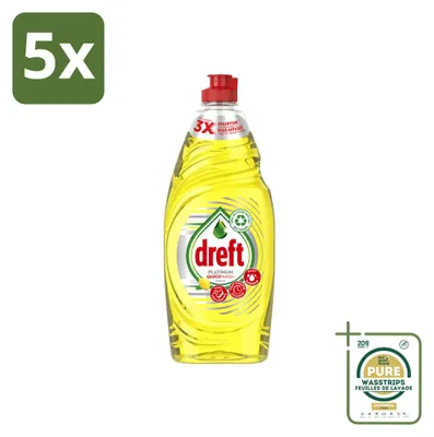 Produktbild von 5 x  Dreft Platinum Quickwash Spülmittel - Zitrone - 625 ml - Vorratspackung - 5 Stücke
