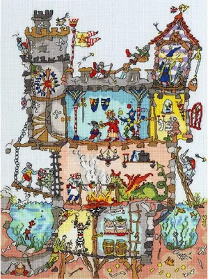 Zdjęcie produktu dla Zestaw do haftu krzyżykowego Bothy Threads "Zamek", 26x35cm, XCT19