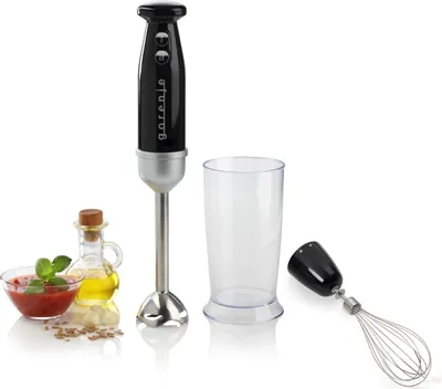 Produktbild von Gorenje HBX602RLBK Stabmixer RetroLine Schwarz, 2 Geschwindigkeitsstufen, Messbecher und Schneebesenaufsatz, 600 W