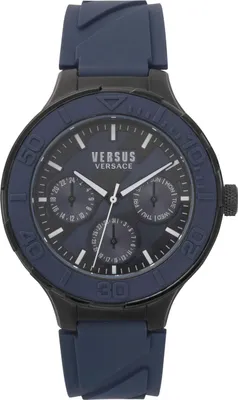 Immagine prodotto di Versus by Versace Wynberg VSP890318 Orologio da uomo Cassa nera Cinturino in gomma blu