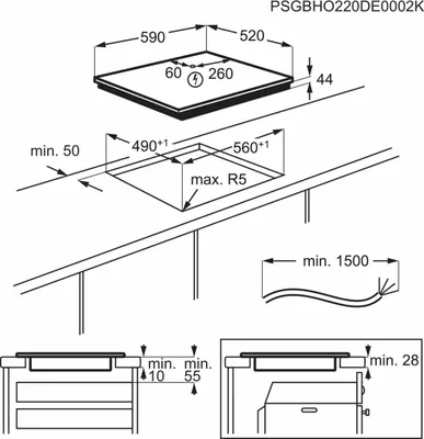 Produktbild von AEG TN63IP0BFB, Schwarz, Integriert, 60 cm, Zonen-Induktionskochfeld, 3 Zone(n), 3 Zone(n)