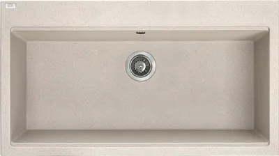 Produktbild von BADLAND BADLAND Spülbecken Granitspüle Einzelbecken TAU 50x90 Beige | Siphon im SET!