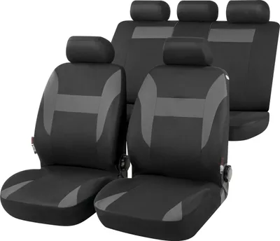 Zdjęcie produktu dla CarComfort pokrowiec na fotel samochodowy Nampa kompletny zestaw szary, 13422