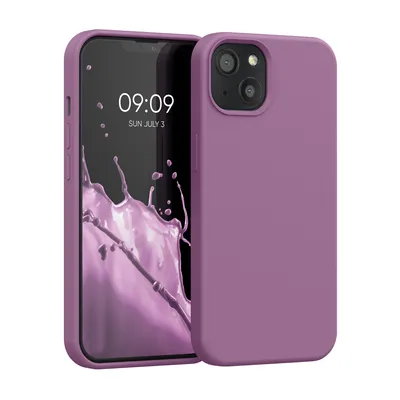 Produktbild von kwmobile Handyhülle für iPhone 13 Hülle, für iPhone 13 Case - Hülle Silikon - kabelloses Laden - Orchidee Violett