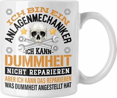 Produktbild von Trendation - Anlagenmechaniker Tasse Geschenk Spruch Männer (Weiß)