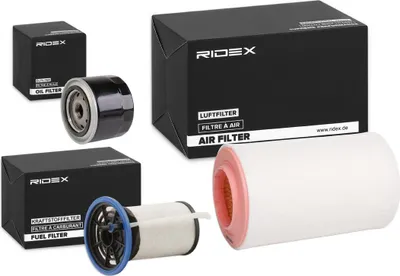 Produktbild von RIDEX Filterset Inspektionspaket Filtersatz für FIAT Ducato Kastenwagen (250, 290) Ducato Pritsche / Fahrgestell (250, 290) Ducato Bus (250, 290)