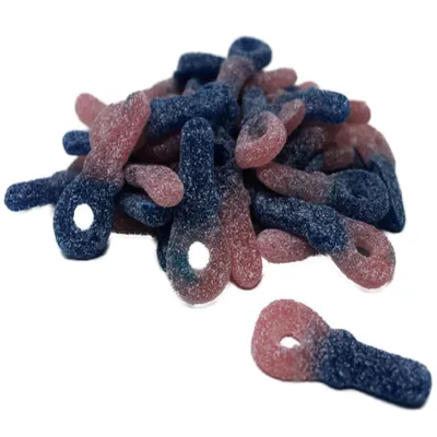 Immagine prodotto di Gelatina di frutta sour bubblegum bicolore senza gelatina 175g