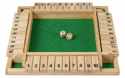 Produktbild von COSTWAY Shut The Box Spiel für 2-4 Spieler, Würfelspiel mit 2 Würfel&robustem Kiefernholz, Klappenspiel, Mathematik, Lernspielzeug, Mathespiele