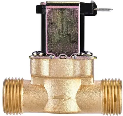 Produktbild von Elektrisches Ventil - Messing, Normal geschlossen, 1/2 Zoll, AC 220V - für Wasserinstallation