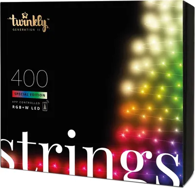 Obrázek produktu pro TWINKLY Strings 400 Special Edition (TWS400SPP-BEU) Chytrá osvětlení vánočního stromku 400 LED RGB+W 32 m