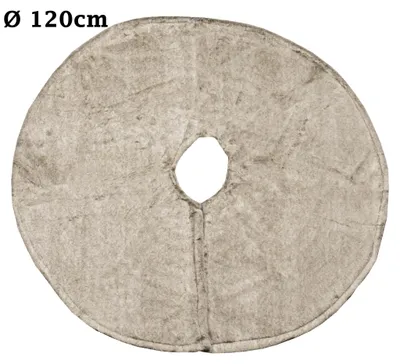 Produktbild von Kuschlige Christbaumdecke Rund Ø 120cm Weihnachtsbaumdecke Weihnachtsbaum Decke Tannenbaum Unterlage, Farbe:Taupe