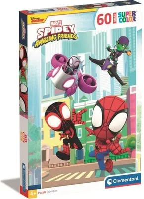 Produktbild von Puzzle, Clementoni 60 Maxi Teile, Spidey und seine Freunde, 62 x 42 cm