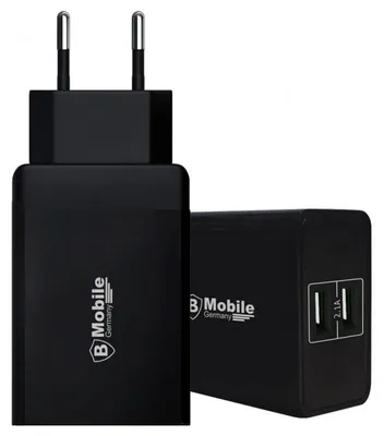 Productafbeelding van 230V laderadapter met 2 USB-poorten voor snelladen met 2.1A