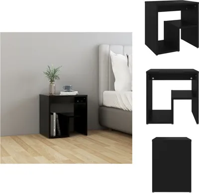 Obrázek produktu pro vidaXL Noční stolek černý 40x30x40 cm materiál na bázi dřeva - Noční stolky