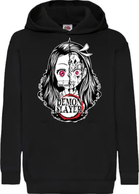 Produktbild von Kinder Kapuzenpullover Demon Anime Slayer Nezuko Kamado 003, 7-8 Jahr - 128 / Schwarz