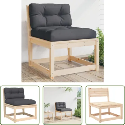 Produktbild von The Living Store Gartensofa mit Kissen Massivholz Kiefer