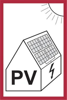 Produktbild von Dreifke® Feuerwehrschild, PV (für Solaranlagen) - DIN VDE 0100-712 (DGUV Info...