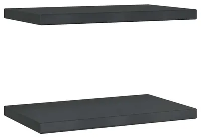 Zdjęcie produktu dla vidaXL Półki ścienne 2 szt. 50x30 cm czarna stal nierdzewna