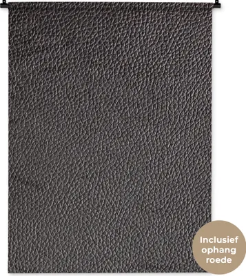 Produktbild von MuchoWow® Wandteppich Wandbehang Leder - Lederoptik - Schwarz - Hell 90x120 cm Tapisserie Dekoration Wandtuch - Wanddeko