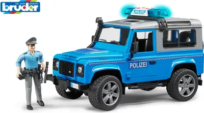Immagine prodotto di bruder 2597 bruder Land Rover Defender Station Wagon Polizeifahrzeug Spielzeugauto