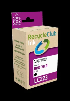 Produktbild von RecycleClub Tinte für Brother LC223 - black Inktank Black With Inklevel indication 1 x 645p
