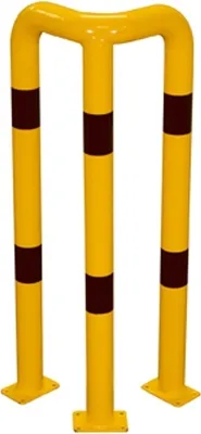 Produktbild von Rammschutzbügel 90°, gleichschenkelig, zum Aufdübeln 600 mm Schenkelbreite, 1150 mm Höhe