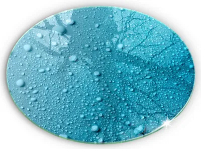 Produktbild von Glasplatte für Grabkerzen Gummifüße Glas Motiv - 40 cm - Wassertropfen