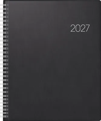 Produktbild von 2027 BRUNNEN Buchkalender 21x26cm sw 2S/1W Folie
