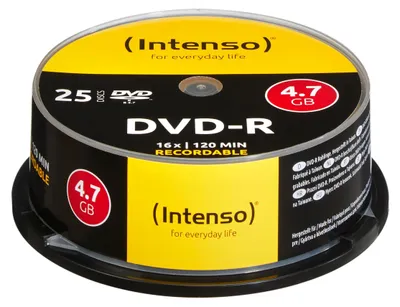 Immagine prodotto di Intenso, DVD-R 4,7 GB Spindel, 25 Stück