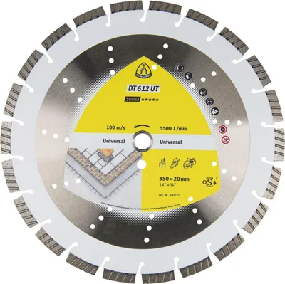Produktbild von Klingspor DT 612 UT Diamanttrennscheiben, 350 x 3 x 25,4 mm 22 Segmente 40 x 3 x 12 mm, Standard Turbo