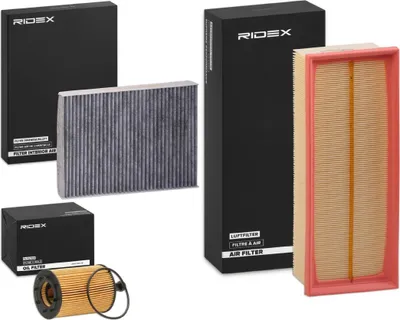 Produktbild von RIDEX Filterset Inspektionspaket Filtersatz für VW Golf IV Schrägheck (1J1) Golf V Schrägheck (1K1) PASSAT Variant (3B6) Golf IV Variant (1J5)