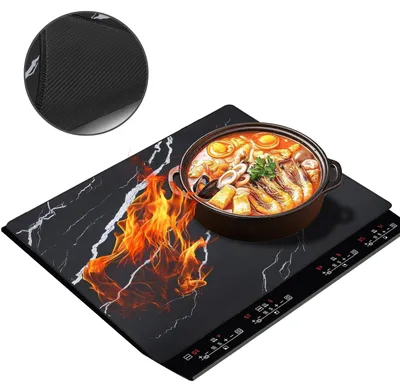 Productafbeelding van Inductie beschermmat, siliconen, 61,5 x 53 cm, herbruikbaar, voor gebruik in de keuken