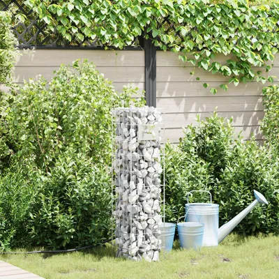 Produktbild von Desgin Gabionensäule mit Wasserhahn 100x25x25 cm 304 Edelstahl - Regentonnen 42013414