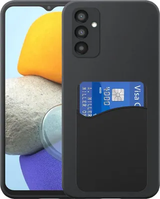 Produktbild von Geeignet für Samsung Galaxy S24 FE Phone Case mit Silikon Kartenhalter - Flexible Back Cover Case Silikon TPU mit Silikon Kartenschlitz - Schwarz - Smartphonics